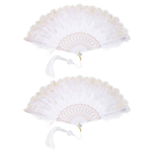 Pcs vintage folding fan - 2,
