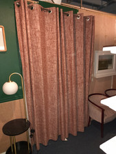 Semi Blackout Thermal Curtains  Self Lined Ring Top Eyelet 228cm/117cm Rust