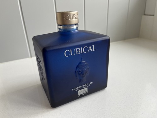 Cubical empty gin bottle - cubical,