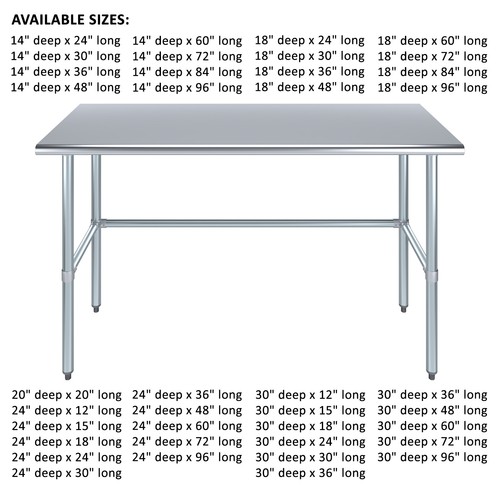 Open base stainless steel - open, work