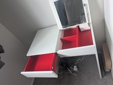 dressing table with drawers and mirror