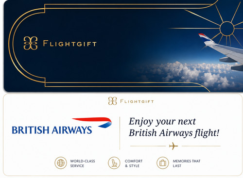 British airways flight voucher - british,