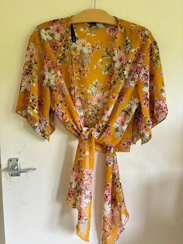 Primark mustard floral kimono - floral,