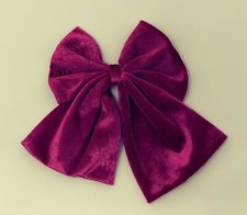 Velvet Barrette Bow Hair Clip Grip