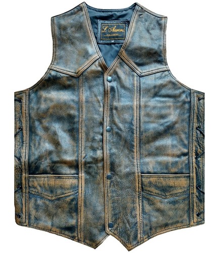 Motorcycle distressed vest - motorcycle,