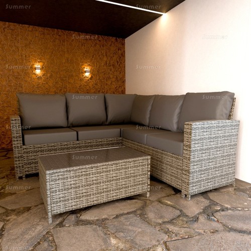 Shape rattan corner - rattan,