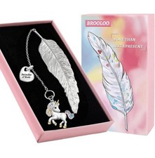 Bookmark Feather Metal Unicorn