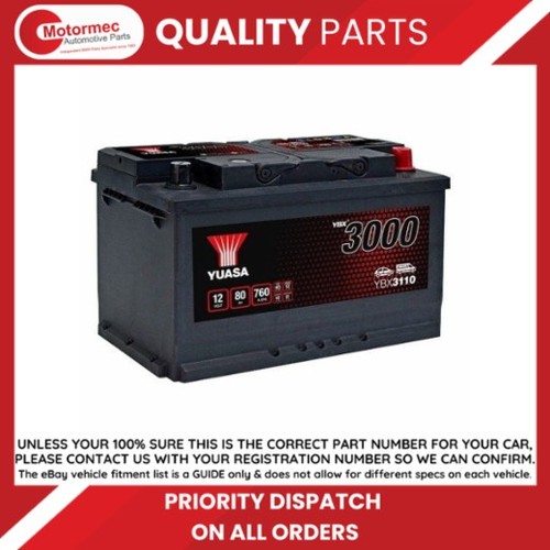 Yuasa ybx3110 12v 80ah 720a - ybx3110,