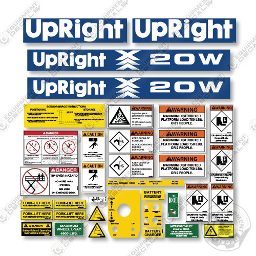 Upright x20w decal kit scissor - upright,