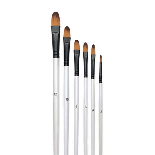 Piece round filbert artist - 6, round/filbert