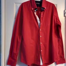 7 Camicie Mens Red Shirt Size