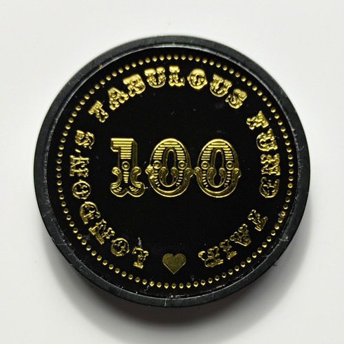 Black 100 casino poker chip - 100,