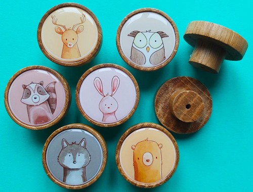 Knobs forest animal print - knobs,