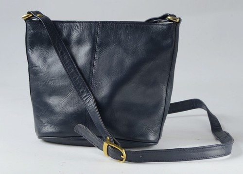 Dark blue navy leather - dark,