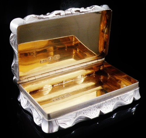 Sterling silver snuff box - sterling,