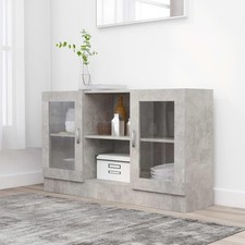 Concrete Grey Vitrine Cabinet