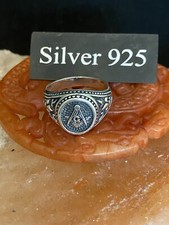 Silver masonic signet - silver,