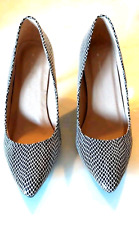 Dorothy Perkins Court Shoes Black White Animal Print  Uk 6  3 In High preppy NEW