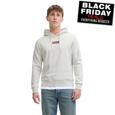 Jack & Jones JPan Mens Hoodie Comfort Casual Pullover Sweatshirt Grey