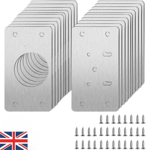 10x hinge repair plate cabinet - 10x,