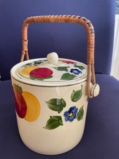 Ceramic biscuit barrel 1960s v
