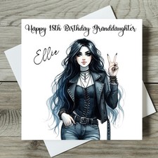 Gothic Birthday Card Goth Girl