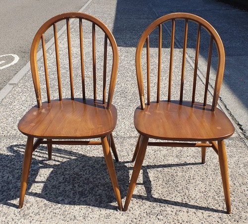 Pair ercol windsor chairs - of,