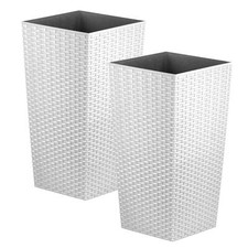 Tall Square Plastic Rattan