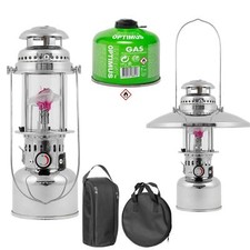 Fox Outdoor Gas Lamp 33755 - Glass Cylinder, Stainless Steel Burner, Silver