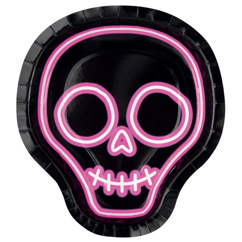 Halloween party plates skull - halloween,