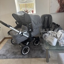 Bugaboo Donkey3  Grey  melangeP ushchairs Double/twin  Seat Stroller- 