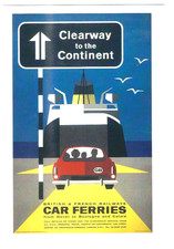 RAIL AD. POSTER ON POSTCARD