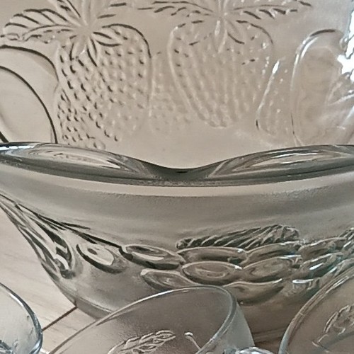 Kig vintage glass punch bowl - glass,