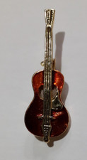 Metal Guitar Pin Badge  -