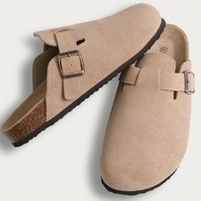 Loafers Suede Mules Comfy Sandals Cork Buckle Womens Mens Clog Birkenstock DUPES