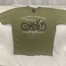 Vintage 80s Harley-Davidson The Bike That Won The War WLA-45 Screen Stars TShirt