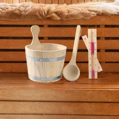 Wooden sauna bucket water - bucket,