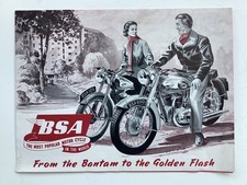 Original 1953 BSA From The Bantam To The Golden Flash Brochure.