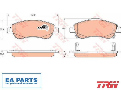 Brake pad set disc - disc,