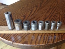8 Vintage Tipco Sockets 5/8"To