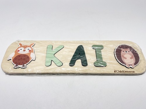 Kai wooden name puzzle toddler - kai,