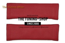 2x Seat Belt Covers Pads Red