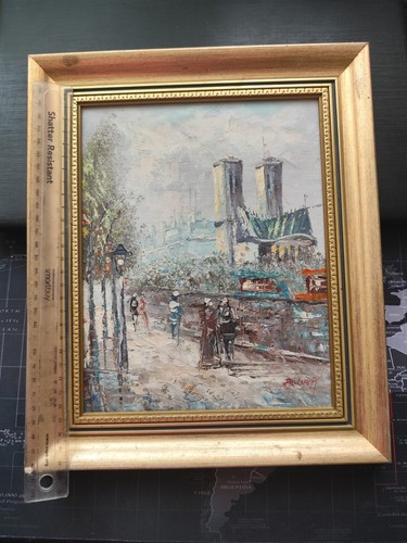 Vintage burnett oil painting - vintage,