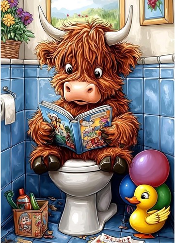 Highland cow diamond art kits - diamond,