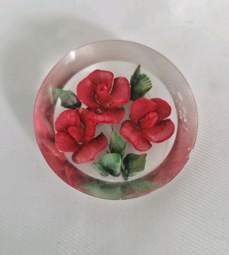 Reverse carved lucite - reverse-carved, brooch