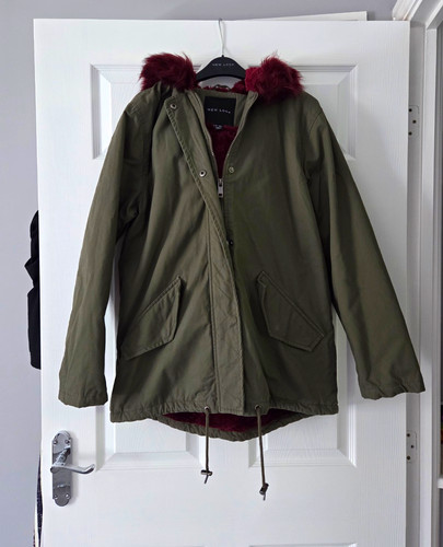 New look khaki green parka - green,