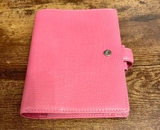 Filofax Pink Pocket Leather Organiser – Rare 2012 Charity Model – VGC  Free Post