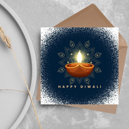 Happy diwali greeting - greeting, card
