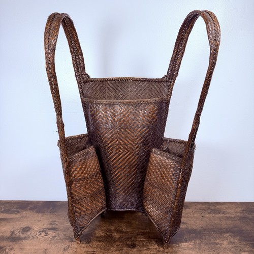 Vintage laos woven rattan - vintage,