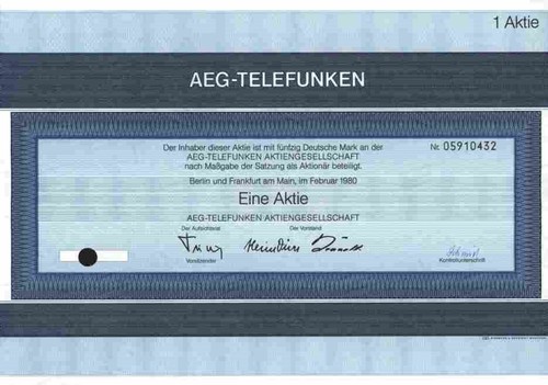 Aeg telefunken 1980 - ag, berlin